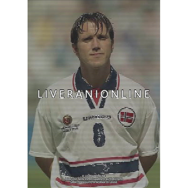 ITALIA NORVEGIA CAMPIONATO DEL MONDO FRANCIA 98 NELLA FOTO OYVIND LEONHARDSEN AG ALDO LIVERANI S A S