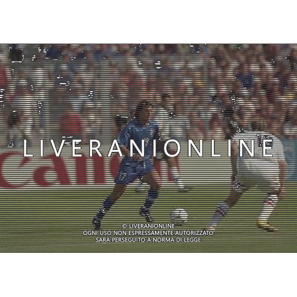 ITALIA NORVEGIA CAMPIONATO DEL MONDO FRANCIA 98 NELLA FOTO FRANCESCO MORIERO AG ALDO LIVERANI S A S