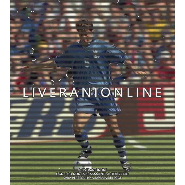 ITALIA NORVEGIA CAMPIONATO DEL MONDO FRANCIA 98 NELLA FOTO ALESSANDRO COSTACURTA AG ALDO LIVERANI S A S