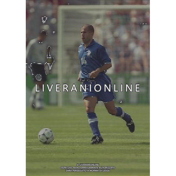 ITALIA NORVEGIA CAMPIONATO DEL MONDO FRANCIA 98 NELLA FOTO LUIGI DI BIAGIO AG ALDO LIVERANI S A S