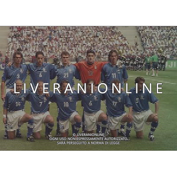 ITALIA AUSTRIA CAMPIONATO DEL MONDO FRANCIA 98 NELLA FOTO FORMAZIONE ITALIA AG ALDO LIVERANI S A S