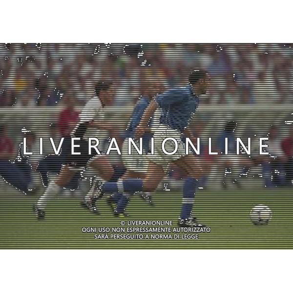 ITALIA AUSTRIA CAMPIONATO DEL MONDO FRANCIA 98 NELLA FOTO GIUSEPPE BERGOMI AG ALDO LIVERANI S A S