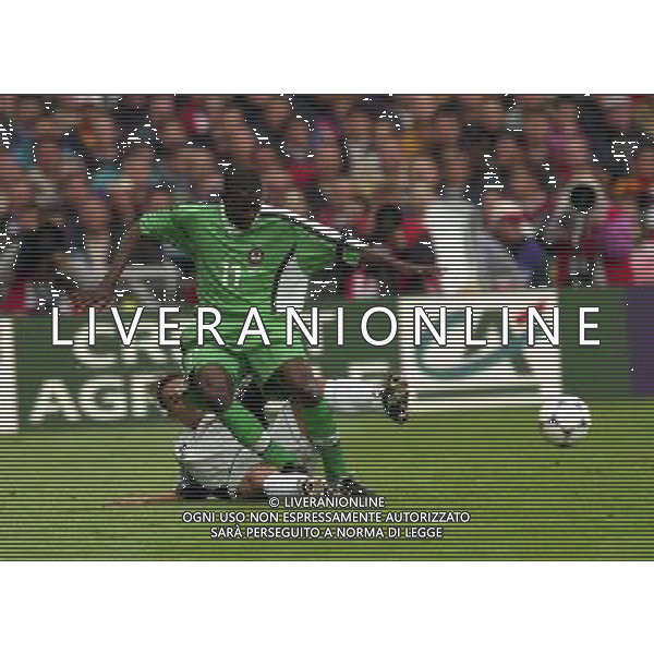 13/06/1998 CAMPIONATO DEL MONDO FRANCIA 98 SPAGNA -NIGERIA NELLA FOTO Garba LAWAL AG ALDO LIVERANI S A S