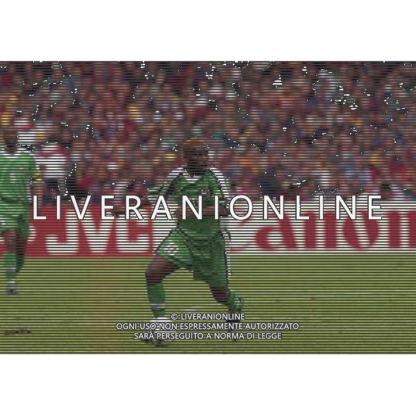 13/06/1998 CAMPIONATO DEL MONDO FRANCIA 98 SPAGNA -NIGERIA NELLA FOTO Jay Jay OKOCHA AG ALDO LIVERANI S A S