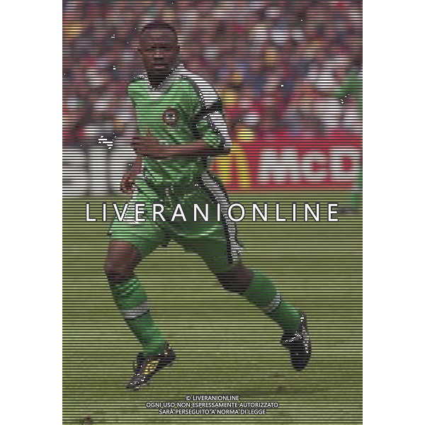 13/06/1998 CAMPIONATO DEL MONDO FRANCIA 98 SPAGNA -NIGERIA NELLA FOTO Tijani BABANGIDA AG ALDO LIVERANI S A S