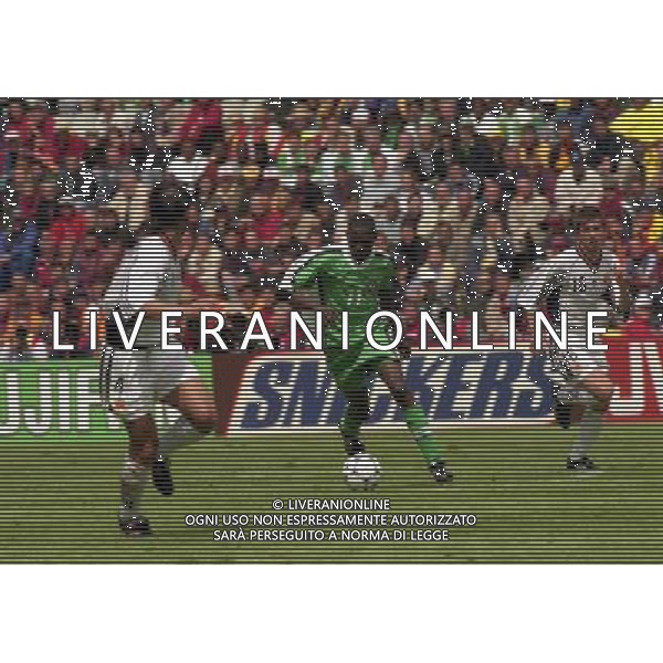 13/06/1998 CAMPIONATO DEL MONDO FRANCIA 98 SPAGNA -NIGERIA NELLA FOTO Garba LAWAL AG ALDO LIVERANI S A S