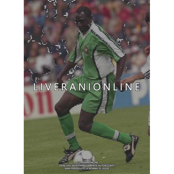 SPAGNA-NIGERIA -13 June 1998 14:30 Nantes / La Beaujoire CAMPIONATO DEL MONDO FRANCIA 98 NELLA FOTO Mutiu ADEPOJU AG ALDO LIVERANI S A S