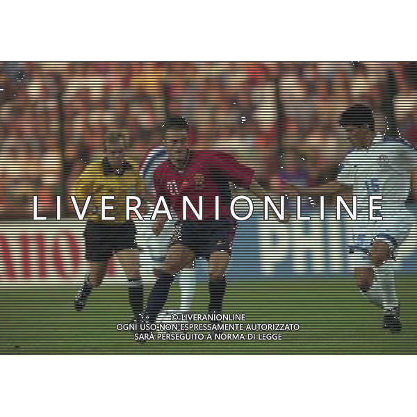 19/06/1998 CAMPIONATO DEL MONDO FRANCIA 98 SPAGNA-PARAGUAY NELLA FOTO LUIS ENRIQUE AG ALDO LIVERANI S A S
