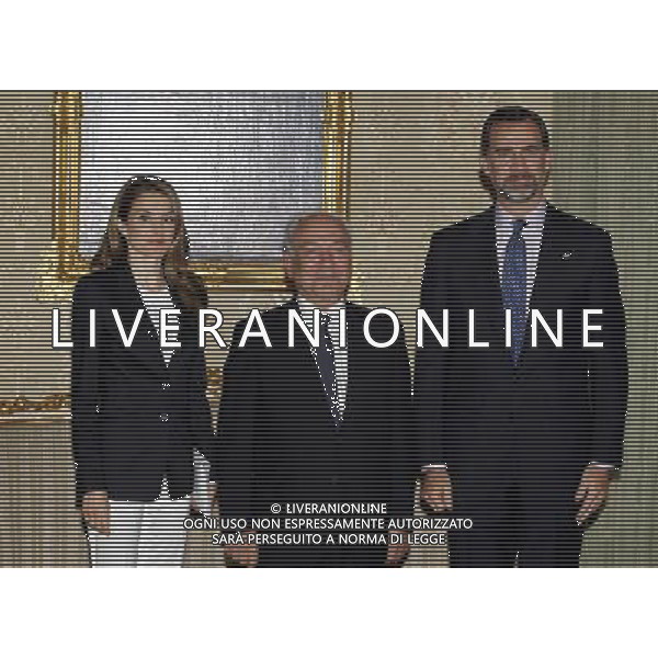 Madrid (16/06//2013).- SS.AA.RR. los principes de Asturias, D. Felipe de Borbon y Da. Letizia Ortiz, presiden la reunion anual con los miembros del patronato de la Fundacion Principe de Asturias. Photo: Alex Cid-Fuentes / ALFAQUI /AGENZIA ALDO LIVERANI SAS - ITALY ONLY - REALI DI SPAGNA: Madrid 16/06/2013 il principe Felipe e la moglie Letizia Ortiz, presiedono la riunione annuale dei membri del consiglio della Fondazione Principe delle Asturie.