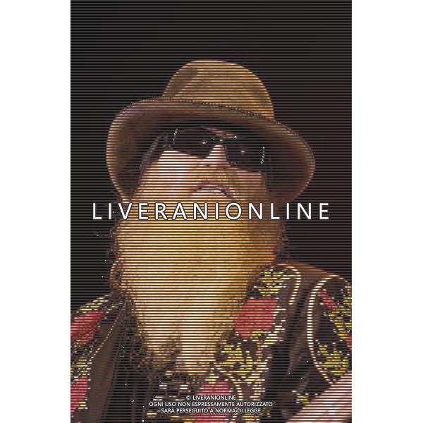 ZZ Top plays Hammersmith Apollo on 24/06/2013 at Hammersmith Apollo, London. The band consists of guitarist and lead vocalist Billy Gibbons, bassist and co-lead vocalist Dusty Hill, and drummer Frank Beard.. Picture by Julie Edwards AG ALDO LIVERANI SAS ONLY ITALY