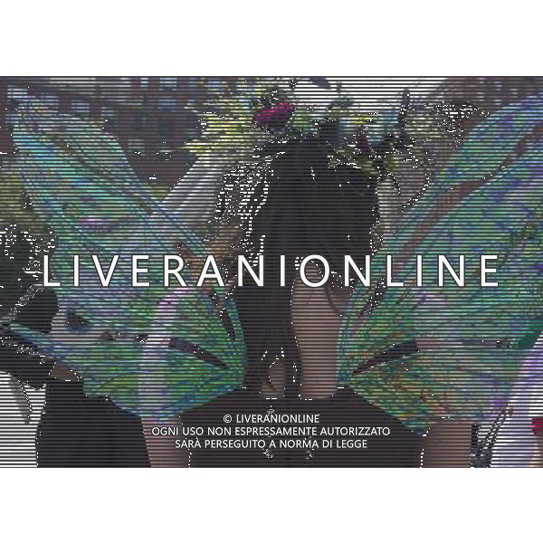 Cosplay aficionados, dressed as their favorite comic characters, meet in Union Square Park on Saturday, June 22, 2013 prior to taking a subway ride to Coney Island to view the Mermaid Parade. (Œ Richard B. Levine) ©photoshot/AGENZIA ALDO LIVERANI SAS - ITALY ONLY - Veduta della vita quotidiana e commerciale dei quartieri della citta\' di New York