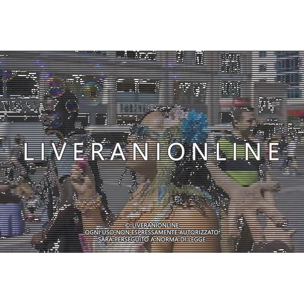 Cosplay aficionados, dressed as their favorite comic characters, meet in Union Square Park on Saturday, June 22, 2013 prior to taking a subway ride to Coney Island to view the Mermaid Parade. (Œ Richard B. Levine) ©photoshot/AGENZIA ALDO LIVERANI SAS - ITALY ONLY - Veduta della vita quotidiana e commerciale dei quartieri della citta\' di New York