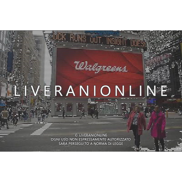 The Walgreens drug store at One Times Square in New York is seen on Thursday, March 25, 2010. The Walgreen Co. announced that its profits rose 4.5 percent in its second quarter citing a rise in prescription drug sales. ( Richard B. Levine) ©photoshot/AGENZIA ALDO LIVERANI SAS - ITALY ONLY - Veduta della vita quotidiana e commerciale dei quartieri della citta\' di New York