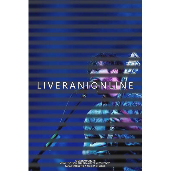 Foals plays Glastonbury Festival on 28/06/2013 at Worthy Farm, Glastonbury. The band is formed of: Yannis Philippakis, Jack Bevan, Jimmy Smith, Walter Gervers, Edwin Congreave. ©PHOTOSHOT/AGENZIA ALDO LIVERANI SAS - ITALY ONLY - EDITORIAL USE ONLY