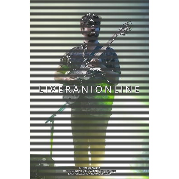 Foals plays Glastonbury Festival on 28/06/2013 at Worthy Farm, Glastonbury. The band is formed of: Yannis Philippakis, Jack Bevan, Jimmy Smith, Walter Gervers, Edwin Congreave. ©PHOTOSHOT/AGENZIA ALDO LIVERANI SAS - ITALY ONLY - EDITORIAL USE ONLY