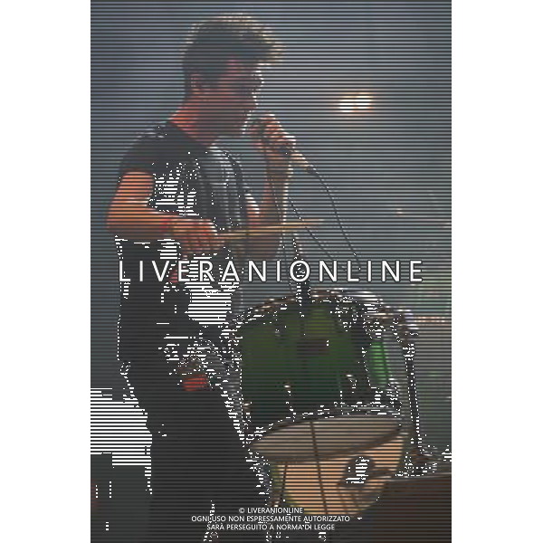 London band Bastille perform on The John Peel Stage at Glastonbury Festival, Worthy Farm, Pilton, Glastonbury, Somerset, UK on 28th June 2013. The band consists of Dan Smith (vocals), Chris \'Woody\' Wood (drums), Kyle Simmons (keyboards0 and Will Farquarson (bass). ©PHOTOSHOT/AGENZIA ALDO LIVERANI SAS - ITALY ONLY - EDITORIAL USE ONLY