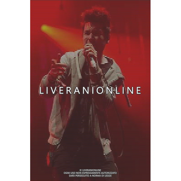 London band Bastille perform on The John Peel Stage at Glastonbury Festival, Worthy Farm, Pilton, Glastonbury, Somerset, UK on 28th June 2013. The band consists of Dan Smith (vocals), Chris \'Woody\' Wood (drums), Kyle Simmons (keyboards0 and Will Farquarson (bass). ©PHOTOSHOT/AGENZIA ALDO LIVERANI SAS - ITALY ONLY - EDITORIAL USE ONLY