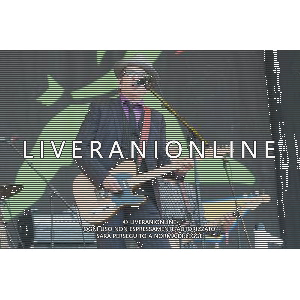 Elvis Costello (born Declan Patrick MacManus) performs on the Pyramid Stage at Glastonbury Festival, Worthy Farm, Pilton, Glastonbury, Somerset, UK on 29th June 2013. ©PHOTOSHOT/AGENZIA ALDO LIVERANI SAS - ITALY ONLY - EDITORIAL USE ONLY