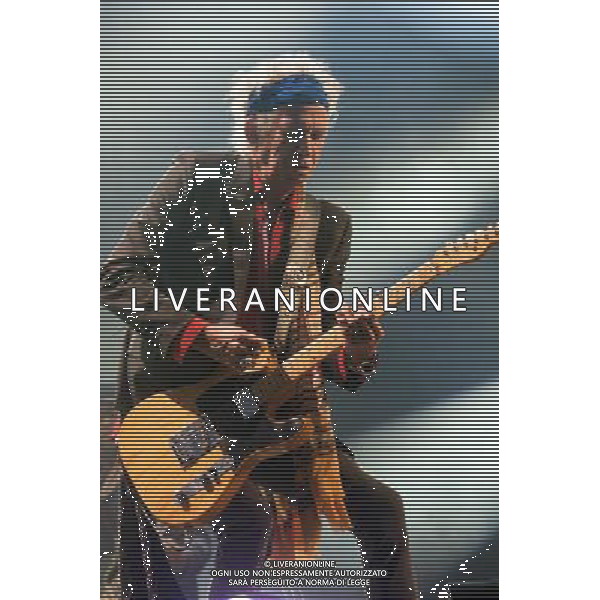 The Rolling Stones headline the Pyramid Stage at Glastonbury Festival, Worthy Farm, Pilton, Glastonbury, Somerset, UK on 29th June 2013. Pictured: Keith Richards ©photoshot/AGENZIA ALDO LIVERANI SAS - ITALY ONLY - EDITORIAL USE ONLY