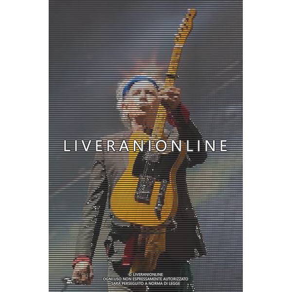 The Rolling Stones headline the Pyramid Stage at Glastonbury Festival, Worthy Farm, Pilton, Glastonbury, Somerset, UK on 29th June 2013. Pictured: Keith Richards ©photoshot/AGENZIA ALDO LIVERANI SAS - ITALY ONLY - EDITORIAL USE ONLY