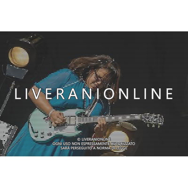Alabama Shakes plays Glastonbury Festival on 29/06/2013 at Worthy Farm, Glastonbury. The group consists of lead singer and guitarist Brittany Howard, guitarist Heath Fogg, bassist Zac Cockrell, keyboard player Ben Tanner, and drummer Steve Johnson. ©photoshot/AGENZIA ALDO LIVERANI SAS - ITALY ONLY - EDITORIAL USE ONLY