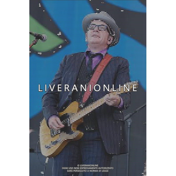 Elvis Costello plays Glastonbury Festival on 29/06/2013 at Worthy Farm, Glastonbury. Persons pictured: Elvis Costello. ©photoshot/AGENZIA ALDO LIVERANI SAS - ITALY ONLY - EDITORIAL USE ONLY