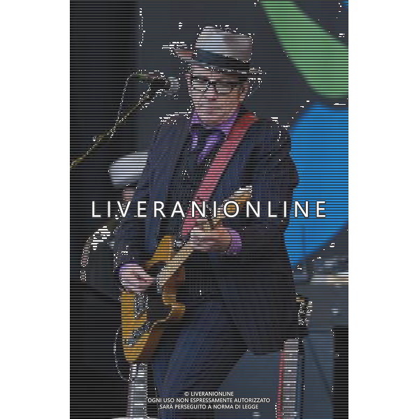 Elvis Costello plays Glastonbury Festival on 29/06/2013 at Worthy Farm, Glastonbury. Persons pictured: Elvis Costello. ©photoshot/AGENZIA ALDO LIVERANI SAS - ITALY ONLY - EDITORIAL USE ONLY