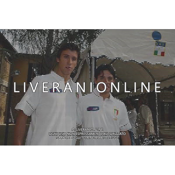 Coverciano (Fi) 04/10/2004 Raduno della Nazionale italiana di Calcio Zaccardo Christian con Esposito Mauro Ph Gianni Nucci/Aldo Liverani