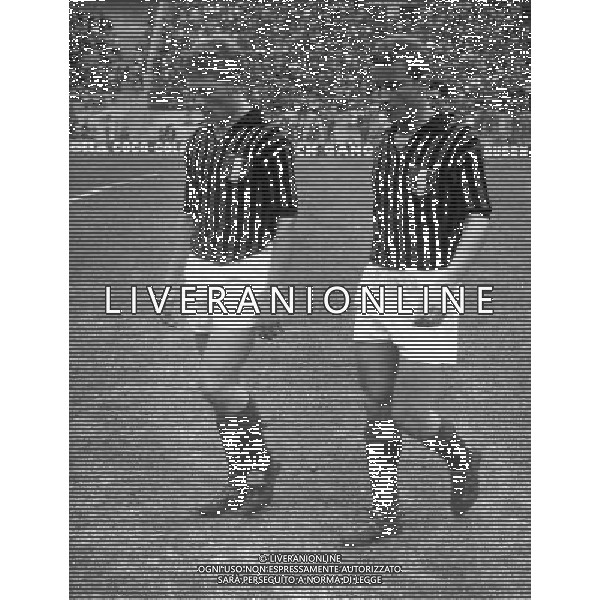 ARCHIVIO GIOVANNI LIVERANI NELLA FOTO GOVANNI TRAPATTONI CON GIGI RADICE MILAN AG ALDO LIVERANI SAS