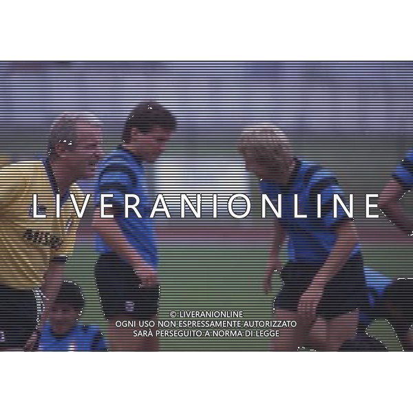 ARCHIVIO LIVERANI NELLA FOTO GIOVANNI TRAPATTONI ALLENATORE INTER CON LOTHAR MATTHAUS AG ALDO LIVERANI SAS