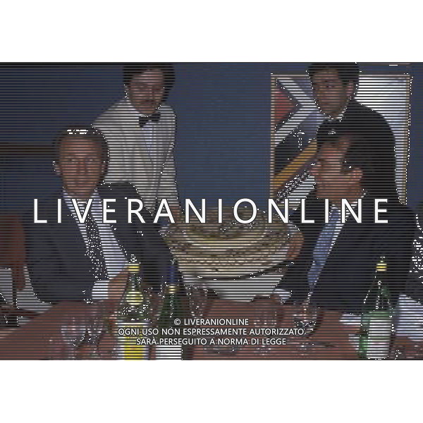 ARCHIVIO LIVERANI NELLA FOTO GIOVANNI TRAPATTONI ALLENATORE INTER CON ERNESTO PELLEGRINI AG ALDO LIVERANI SAS