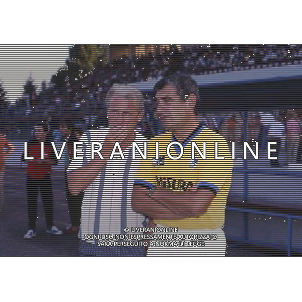 ARCHIVIO LIVERANI NELLA FOTO GIOVANNI TRAPATTONI ALLENATORE INTER CON VENTURI AG ALDO LIVERANI SAS
