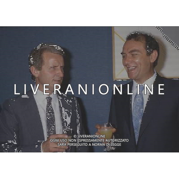 ARCHIVIO LIVERANI NELLA FOTO GIOVANNI TRAPATTONI ALLENATORE INTER CON ERNESTO PELLEGRINI AG ALDO LIVERANI SAS