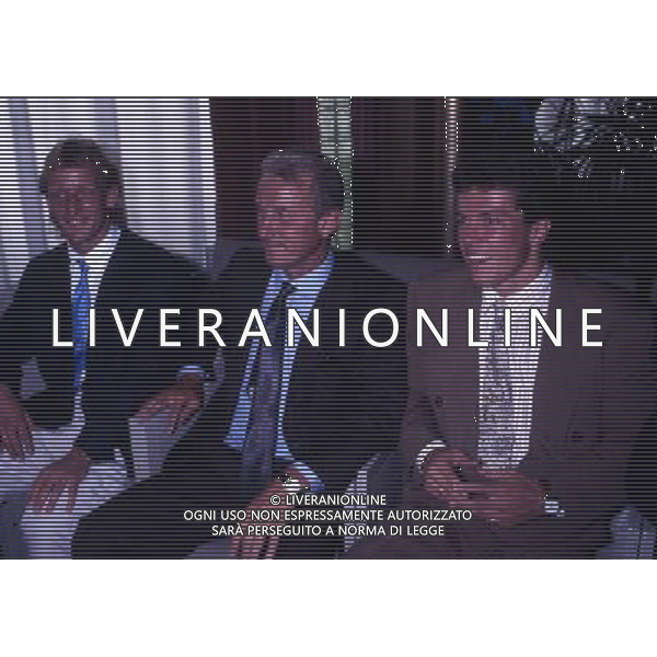 ARCHIVIO LIVERANI NELLA FOTO GIOVANNI TRAPATTONI ALLENATORE INTER CON LOTHAR MATTHAUS E ANDREAS BREHME AG ALDO LIVERANI SAS