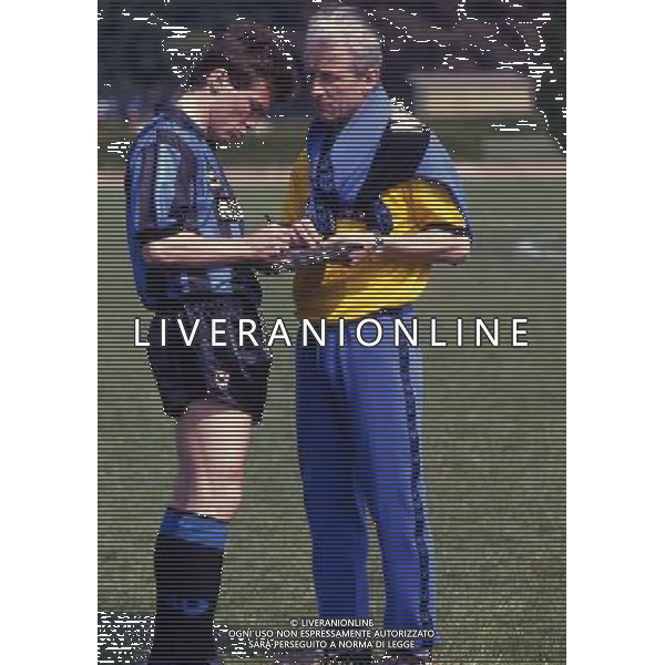 ARCHIVIO LIVERANI NELLA FOTO GIOVANNI TRAPATTONI ALLENATORE INTER CON LOTHAR MATTHAUS AG ALDO LIVERANI SAS