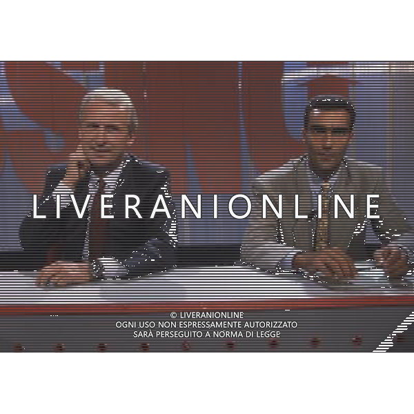 ARCHIVIO LIVERANI NELLA FOTO GIOVANNI TRAPATTONI ALLENATORE INTER CON GIUSEPPE BERGOMI AG ALDO LIVERANI SAS