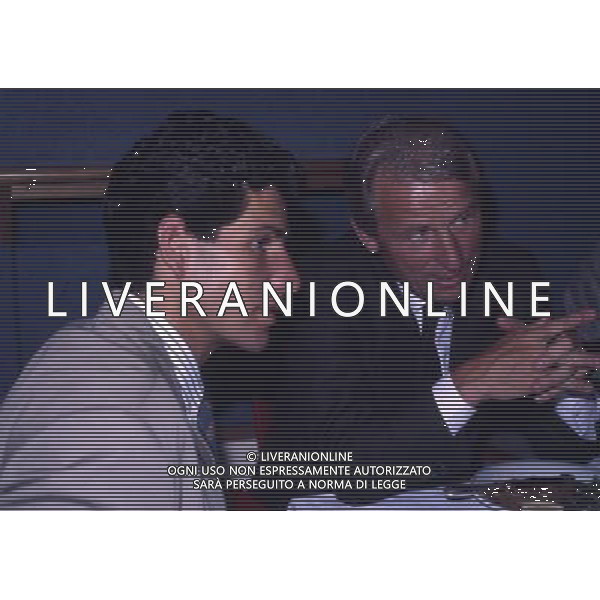 ARCHIVIO LIVERANI NELLA FOTO GIOVANNI TRAPATTONI ALLENATORE INTER CON ENZO SCIFO AG ALDO LIVERANI SAS