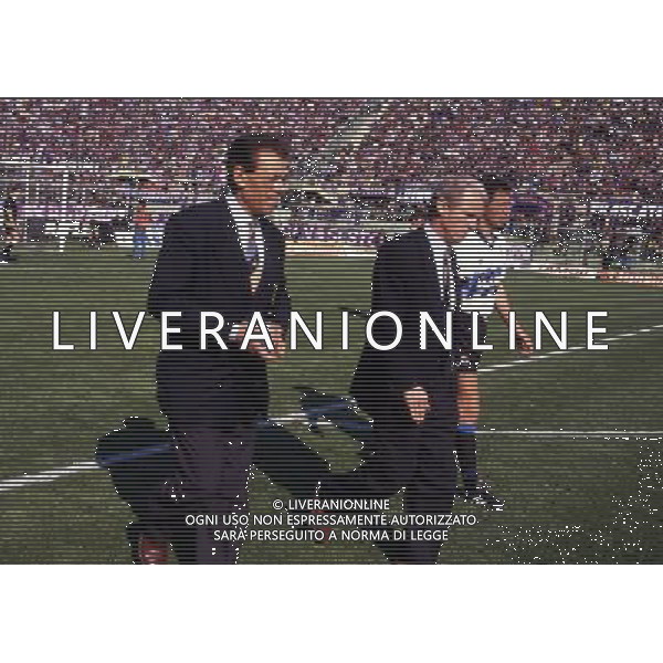 ARCHIVIO LIVERANI NELLA FOTO GIOVANNI TRAPATTONI ALLENATORE INTER CON CAMILLO CEDRATI AG ALDO LIVERANI SAS