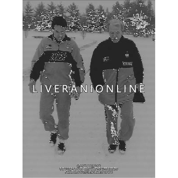 ARCHIVIO LIVERANI NELLA FOTO GIOVANNI TRAPATTONI PERIODO INTER CON LOTHAR MATTHAUS AG ALDO LIVERANI SAS