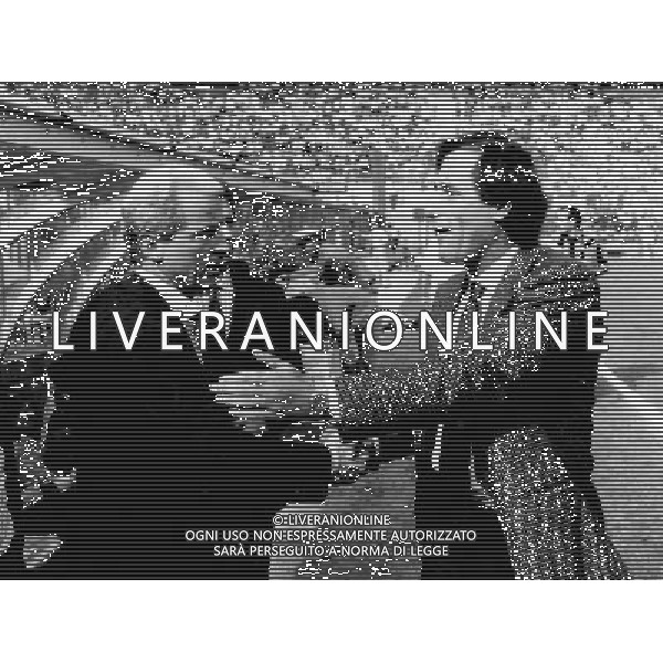 ARCHIVIO LIVERANI NELLA FOTO GIOVANNI TRAPATTONI PERIODO INTER CON GIOVANNI GALEONE AG ALDO LIVERANI SAS