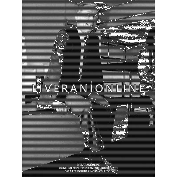 ARCHIVIO LIVERANI NELLA FOTO GIOVANNI TRAPATTONI PERIODO INTER CONFERENZA STAMPA ALLA BATTIS AG ALDO LIVERANI SAS