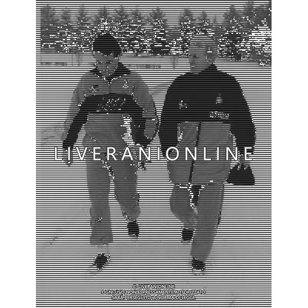 ARCHIVIO LIVERANI NELLA FOTO GIOVANNI TRAPATTONI PERIODO INTER CON LOTHAR MATTHAUS AG ALDO LIVERANI SAS