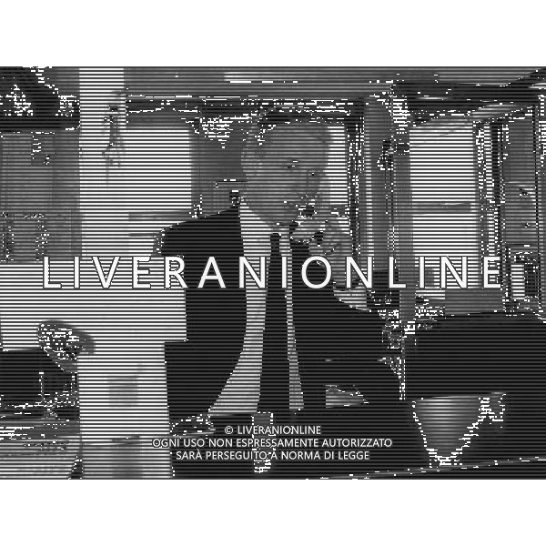 ARCHIVIO LIVERANI NELLA FOTO GIOVANNI TRAPATTONI PERIODO INTER IN CONFERENZA ALLA BATTIS AG ALDO LIVERANI SAS