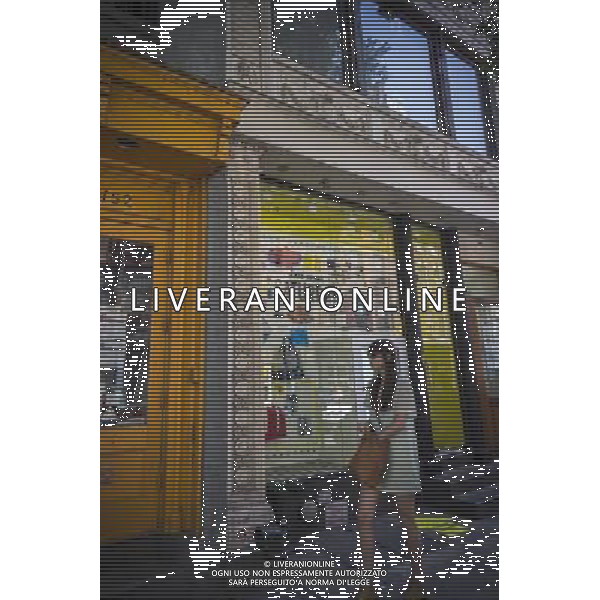 A pop-up kiosk sells Kate Spade merchandise in Soho in New York seen on Saturday, June 29, 2013. The experiment in shopping has an interactive touch screen that enables a shopper to purchase Kate Spade merchandise with same day delivery. (å Richard B. Levine) ©Photoshot/AGENZIA ALDO LIVERANI SAS-ITALY ONLY - EDITORIAL USE ONLY