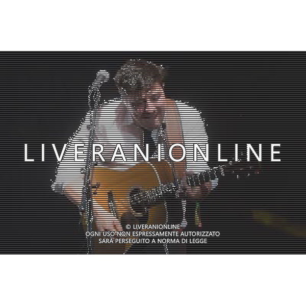 MumFord \' Sons headline the Pyramid Stage at Glastonbury Festival, Worthy Farm, Pilton, Glastonbury, Somerset, UK on 30th June 2013. The band consists of Marcus Mumford (lead vocals, guitar, drums, mandolin), Ben Lovett (vocals, keyboards, accordion, drums), Winston Marshall (vocals, banjo, guitar, resonator guitar), and Ted Dwane (vocals, string bass, drums, guitar). ©Photoshot/AGENZIA ALDO LIVERANI SAS-ITALY ONLY - EDITORIAL USE ONLY
