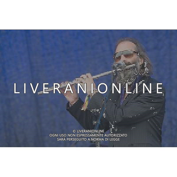 Nick Cave And The Bad Seeds perform on The Pyramid Stage at Glastonbury Festival, Worthy Farm, Pilton, Glastonbury, Somerset, UK on 30th June 2013. Pictured: Warren Ellis ©Photoshot/AGENZIA ALDO LIVERANI SAS-ITALY ONLY - EDITORIAL USE ONLY