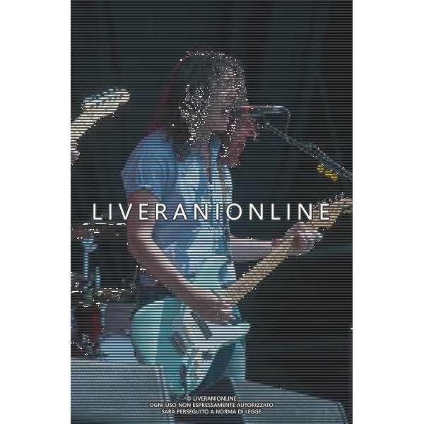 Deaf Havana - Matthew Veck-Gilodi - rhythm guitar, backing vocals, acoustic guitar, performing live in concert at ive at Hard Rock Calling 2013 on the Main Stage, Queen Elizabeth Olympic Park, London, United Kingdom Date: 30/06/2013 ©Photoshot/AGENZIA ALDO LIVERANI SAS-ITALY ONLY - EDITORIAL USE ONLY
