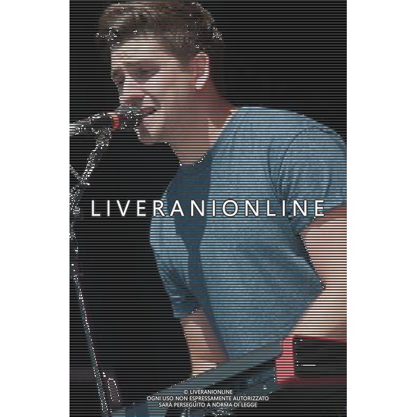 Deaf Havana - Max Britton - keyboards, backing vocals, acoustic guitar, percussion performing live in concert at ive at Hard Rock Calling 2013 on the Main Stage, Queen Elizabeth Olympic Park, London, United Kingdom Date: 30/06/2013 ©Photoshot/AGENZIA ALDO LIVERANI SAS-ITALY ONLY - EDITORIAL USE ONLY