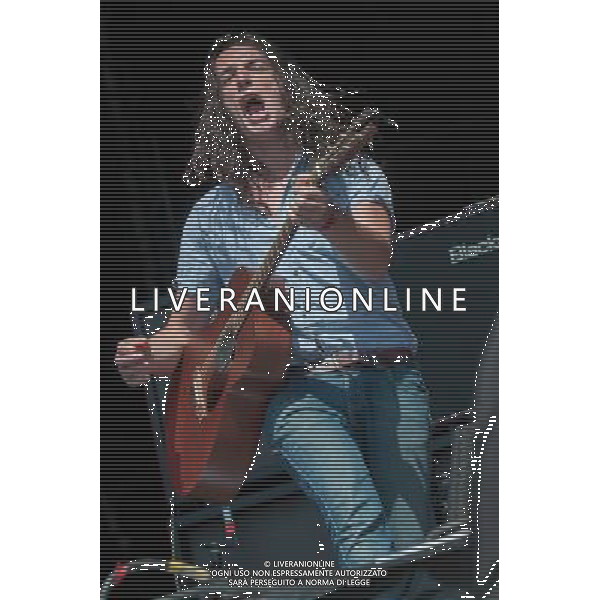 Deaf Havana - Matthew Veck-Gilodi - rhythm guitar, backing vocals, acoustic guitar, performing live in concert at ive at Hard Rock Calling 2013 on the Main Stage, Queen Elizabeth Olympic Park, London, United Kingdom Date: 30/06/2013 ©Photoshot/AGENZIA ALDO LIVERANI SAS-ITALY ONLY - EDITORIAL USE ONLY