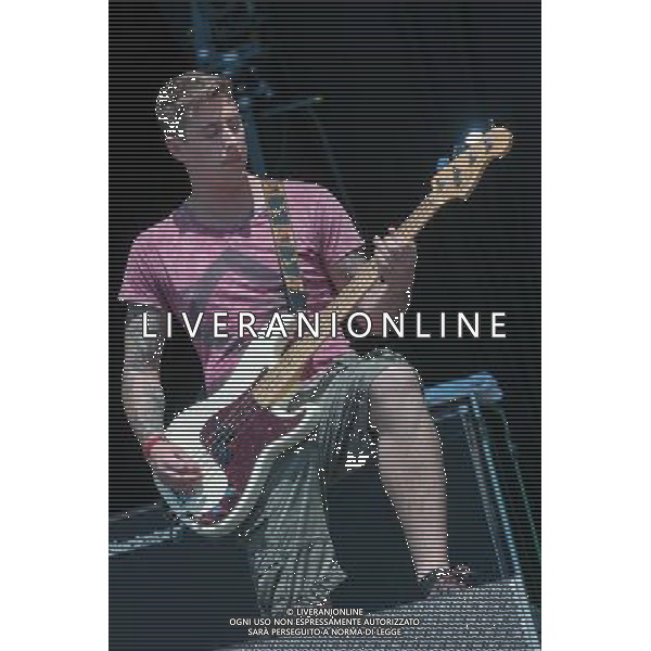 Deaf Havana - Lee Wilson - bass guitar, performing live in concert at ive at Hard Rock Calling 2013 on the Main Stage, Queen Elizabeth Olympic Park, London, United Kingdom Date: 30/06/2013 ©Photoshot/AGENZIA ALDO LIVERANI SAS-ITALY ONLY - EDITORIAL USE ONLY